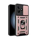 For Realme C53 4G / Narzo N53 4G Sliding Camera Cover Design TPU Hybrid PC Phone Case(Rose Gold)