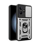 For Realme C53 4G / Narzo N53 4G Sliding Camera Cover Design TPU Hybrid PC Phone Case(Silver)