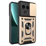 For Realme Narzo 60x 5G Global Sliding Camera Cover Design TPU Hybrid PC Phone Case(Gold)