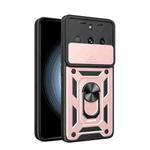 For Realme 11 Pro 5G/11 Pro+ Sliding Camera Cover Design TPU Hybrid PC Phone Case(Rose Gold)