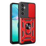 For Realme C65 4G Sliding Camera Cover Design TPU Hybrid PC Phone Case(Red)