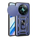 For Realme 12+ 5G Global Sliding Camera Cover Design TPU Hybrid PC Phone Case(Blue)