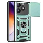 For Realme C61 / C63 Sliding Camera Cover Design TPU Hybrid PC Phone Case(Mint Green)