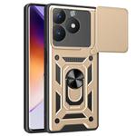 For Realme C61 / C63 Sliding Camera Cover Design TPU Hybrid PC Phone Case(Gold)