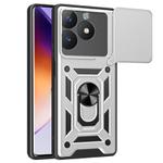 For Realme C61 / C63 Sliding Camera Cover Design TPU Hybrid PC Phone Case(Silver)