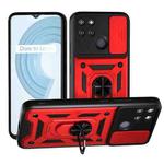 For Realme C21Y / C25Y Sliding Camera Cover Design TPU Hybrid PC Phone Case(Red)