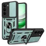 For Realme C71 4G Sliding Camera Cover Design TPU+PC Phone Case(Mint Green)