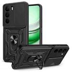 For Realme C71 4G Sliding Camera Cover Design TPU+PC Phone Case(Black)