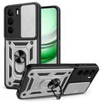 For Realme C71 4G Sliding Camera Cover Design TPU+PC Phone Case(Silver)