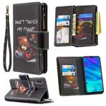 For Huawei P Smart (2019) Colored Drawing Pattern Zipper Horizontal Flip Leather Case with Holder & Card Slots & Wallet(Bear)