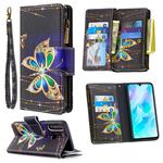 For Huawei P30 Lite Colored Drawing Pattern Zipper Horizontal Flip Leather Case with Holder & Card Slots & Wallet(Big Butterfly)
