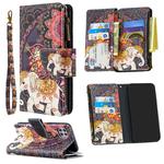 For Huawei P40 Lite Colored Drawing Pattern Zipper Horizontal Flip Leather Case with Holder & Card Slots & Wallet(Flower Elephants)