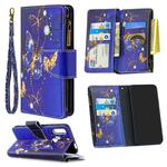 For Huawei P Smart Z Colored Drawing Pattern Zipper Horizontal Flip Leather Case with Holder & Card Slots & Wallet(Purple Butterfly)