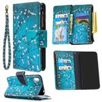 For Huawei Y5 (2019) Colored Drawing Pattern Zipper Horizontal Flip Leather Case with Holder & Card Slots & Wallet(Plum Blossom)