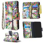 For Huawei Y5 (2019) Colored Drawing Pattern Zipper Horizontal Flip Leather Case with Holder & Card Slots & Wallet(Tree)
