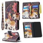 For Huawei Y5 (2019) Colored Drawing Pattern Zipper Horizontal Flip Leather Case with Holder & Card Slots & Wallet(Flower Elephants)
