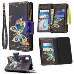 For Huawei Y5 (2019) Colored Drawing Pattern Zipper Horizontal Flip Leather Case with Holder & Card Slots & Wallet(Big Butterfly)