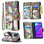 For Huawei Honor 9A Colored Drawing Pattern Zipper Horizontal Flip Leather Case with Holder & Card Slots & Wallet(Tree)