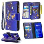 For Huawei Honor 9X Colored Drawing Pattern Zipper Horizontal Flip Leather Case with Holder & Card Slots & Wallet(Purple Butterfly)