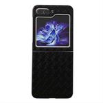 For Samsung Galaxy Z Flip5 5G Woven Texture Folding Phone Case(Black)