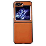 For Samsung Galaxy Z Flip5 Morandi PC Shockproof Phone Case(Orange)