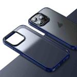 For iPhone 15 Pro Ice-Crystal Matte TPU Hard PC Phone Case(Blue)