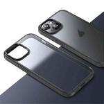 For iPhone 15 Ice-Crystal Matte TPU Hard PC Phone Case(Grey)