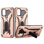 For OPPO A52 / A92 Shockproof TPU + PC Protective Case with Holder(Rose Gold)