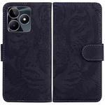 For Realme C53 / Narzo N53 Tiger Embossing Pattern Flip Leather Phone Case(Black)