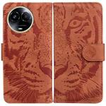 For Realme 11 5G Global Tiger Embossing Pattern Flip Leather Phone Case(Brown)