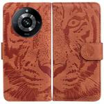 For Realme 11 Pro 5G/11 Pro+ 5G/Narzo 60 Pro 5G Tiger Embossing Pattern Flip Leather Phone Case(Brown)