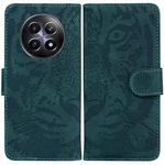 For Realme 12 5G Tiger Embossing Pattern Flip Leather Phone Case(Green)