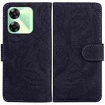 For Realme C61 / C63 / Note 60 Tiger Embossing Pattern Flip Leather Phone Case(Black)