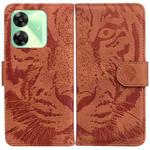 For Realme C61 / C63 / Note 60 Tiger Embossing Pattern Flip Leather Phone Case(Brown)