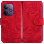 For Realme GT 6 / GT 6T / GT Neo6 Tiger Embossing Pattern Flip Leather Phone Case(Red)