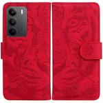 For Realme C75 Tiger Embossing Pattern Flip Leather Phone Case(Red)