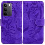 For Realme C75 Tiger Embossing Pattern Flip Leather Phone Case(Purple)