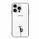 For iPhone 16 Pro Max Colorful Painted Glass Phone Case(A Flower)