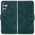 For Samsung Galaxy S23 FE 5G Tiger Embossing Pattern Flip Leather Phone Case(Green)