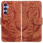 For Samsung Galaxy S23 FE 5G Tiger Embossing Pattern Flip Leather Phone Case(Brown)