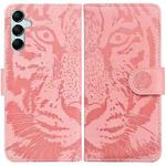 For Samsung Galaxy M34 5G/F34 5G Tiger Embossing Pattern Flip Leather Phone Case(Pink)