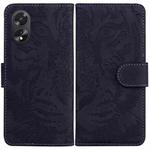 For OPPO A38 4G / A18 Tiger Embossing Pattern Flip Leather Phone Case(Black)