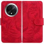 For OPPO A3 Pro 5G Tiger Embossing Pattern Flip Leather Phone Case(Red)