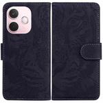 For OPPO A5 Pro 5G Tiger Embossing Pattern Flip Leather Phone Case(Black)