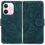 For OPPO A5 Pro 5G Tiger Embossing Pattern Flip Leather Phone Case(Green)