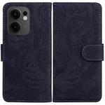 For OPPO Reno13 F 4G / 5G Tiger Embossing Pattern Flip Leather Phone Case(Black)