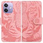 For OPPO A5x 5G / A3 4G / 5G / A3x 4G / 5G Tiger Embossing Pattern Flip Leather Phone Case(Pink)