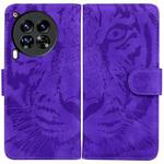 For Tecno Camon 30 Premier 5G Tiger Embossing Pattern Flip Leather Phone Case(Purple)