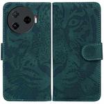 For Tecno Camon 30 Pro Tiger Embossing Pattern Flip Leather Phone Case(Green)