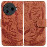 For Tecno Camon 30 Pro Tiger Embossing Pattern Flip Leather Phone Case(Brown)